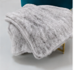 Authentic White and Grey Stenciled Cowhide Rug -  Printed Leather Area Rug
