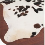 Genuine Dark Brown & White Spotted Cowhide Rug | Natural Brown Holstein Cowskin Area Rug | Rustic Modern Farmhouse Decor Carpet