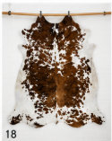 Authentic Brown and White Spotted Cowhide Area Rug – Genuine Salt & Pepper Pattern Leather Mat