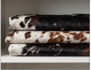 Tricolor Black, Brown & White Cowhide Rug - Genuine Patchwork Natural Leather Area Rug