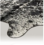 Black & Grey Salt and Pepper Cowhide Rug - Genuine Speckled Leather Area Rug
