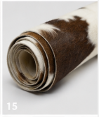 Natural Tricolor Cowhide Rug, Brown Black and White Hair-on-Hide Area Rug