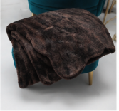Authentic Dark Brown Stenciled Cowhide Rug -  Printed Leather Area Rug