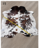 Tricolor Cowhide Rug - Genuine Leather Brown, Black & White Area Rug