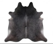 Natural Dark Grey Cowhide Rug - Luxury Genuine Leather Area Rug
