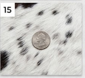 Genuine Tricolor Cowhide Rug | Black, Dark Brown & White Spotted Leather Area Rug | Authentic Symmetrical Cowskin Floor Carpet