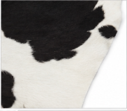 Classic Black and White Cowhide Rug - Genuine Natural Leather Area Rug