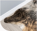 Genuine Brown Brindle Cowhide Rug | Natural Honey & Dark Striped Cow Hide Leather Area Rug | Exotic Western Living Room Floor Decor