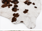 Brown & White Cowhide Rug – Genuine Natural Cow Skin Area Rug, Western Farmhouse Decor, Real Hair On Hide Rug, Living Room Accent Rug