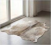 Authentic Taupe Grey & Beige Cowhide Area Rug – Genuine Natural Leather Accent Mat