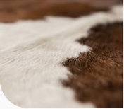 Authentic Dark Chocolate Brown & White Cowhide Area Rug – Genuine Natural Leather Accent Mat