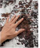 Tricolor Cowhide Rug - Genuine Leather Brown, Black & White Area Rug