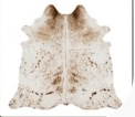 Genuine Champagne Beige & Tan Cowhide Rug | Natural Speckled Light Brown Cowskin Area Rug | Neutral Boho Carpet for Living Room
