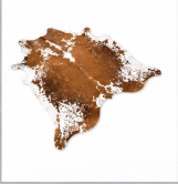 Brown and White Salt & Pepper Cowhide Rug - Genuine Speckled Leather Area Rug