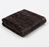 Authentic Dark Brown Stenciled Cowhide Rug -  Printed Leather Area Rug