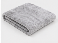 Authentic White and Grey Stenciled Cowhide Rug -  Printed Leather Area Rug