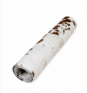 Authentic Brown and White Spotted Cowhide Area Rug – Genuine Salt & Pepper Pattern Leather Mat