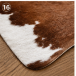 Genuine Brown and White Cowhide Rug | Chestnut Tan & Pure White Leather Area Rug | Classic Western Cowskin Floor Carpet