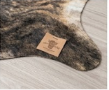 Genuine Brown Brindle Cowhide Rug | Natural Honey & Dark Striped Cow Hide Leather Area Rug | Exotic Western Living Room Floor Decor