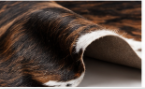 Brindle Cowhide Rug Natural Cow Skin Area Rug Brown Black White Cowhide Rug Genuine Hair On Hide Western Farmhouse Decor  Description