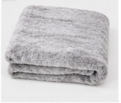 Authentic White and Grey Stenciled Cowhide Rug -  Printed Leather Area Rug