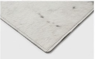 Genuine Grey & White Cowhide Rug | Natural Charcoal Spotted Cowskin Area Rug | Modern Silver Leather Carpet for Living Room