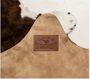 Authentic Dark Chocolate Brown & White Cowhide Area Rug – Genuine Natural Leather Accent Mat