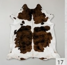 Authentic Brown and White Speckled Cowhide Rug -  Real Leather Area Rug