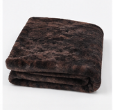 Authentic Dark Brown Stenciled Cowhide Rug -  Printed Leather Area Rug