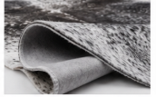 Natural Black and White Speckled Cowhide Rug, Genuine Salt-and-Pepper Area Mat