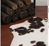 Genuine Dark Brown & White Spotted Cowhide Rug | Natural Brown Holstein Cowskin Area Rug | Rustic Modern Farmhouse Decor Carpet