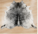 Grey Salt and Pepper Cowhide Rug - Genuine Monochrome Leather Area Rug