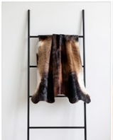 Genuine Tricolor Cowhide Rug | Black Chestnut Brown & White Natural Leather Area Rug | Exotic Salt and Pepper Cow Skin Floor Decor