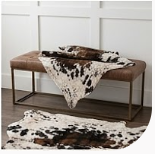 Genuine Tricolor Dark Brown & Black Speckled Cowhide Rug | Natural Salt and Pepper Spotted Cowskin Area Rug | Rustic Leather Carpet for Living Room