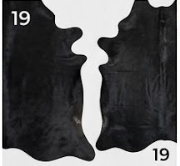 Genuine Solid Black Cowhide Rug | Natural All-Black Leather Area Rug | Modern Minimalist Cow Skin Floor Carpet for Living Room