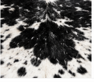 Authentic Black and White Speckled Cowhide Rug -  Leather Area Rug