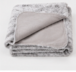 Authentic White and Grey Stenciled Cowhide Rug -  Printed Leather Area Rug