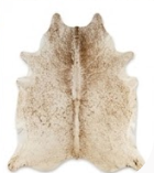 Genuine Champagne Beige Cowhide Rug | Natural Light Tan Brindle Cowskin Area Rug | Soft Cream Leather Carpet for Living Room