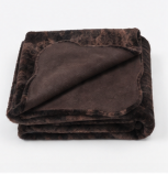 Authentic Dark Brown Stenciled Cowhide Rug -  Printed Leather Area Rug