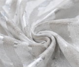 Authentic Silver Stenciled Cowhide Rug - Metallic Printed Leather Area Rug
