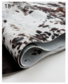 Tricolor Cowhide Rug - Genuine Leather Brown, Black & White Area Rug
