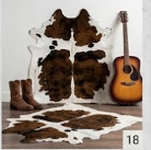 Authentic Brown and White Speckled Cowhide Rug -  Real Leather Area Rug