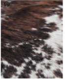 Tricolor Cowhide Rug - Genuine Leather Brown, Black & White Area Rug