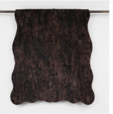 Authentic Dark Brown Stenciled Cowhide Rug -  Printed Leather Area Rug