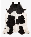 Authentic Classic Black and White Spotted Cowhide Area Rug – Genuine Holstein Leather Accent Mat