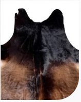 Genuine Tricolor Cowhide Rug | Black Chestnut Brown & White Natural Leather Area Rug | Exotic Salt and Pepper Cow Skin Floor Decor