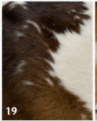 Natural Tricolor Cowhide Rug, Brown Black and White Hair-on-Hide Area Rug