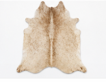 Authentic Light Beige & Cream Salt Pepper Cowhide Area Rug – Genuine Natural Leather Accent Mat
