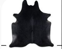 Natural Dark Grey Cowhide Rug - Luxury Genuine Leather Area Rug