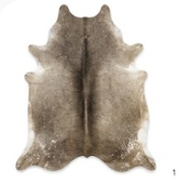Genuine Grey Brindle Cowhide Rug | Natural Grey and White Cowskin Area Rug | Modern Taupe Brown Leather Carpet for Living Room